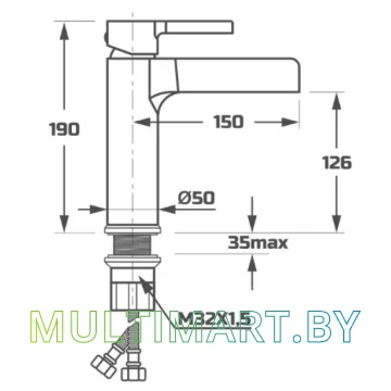 Смеситель Maxonor Pure Life PL1093-7 картинка 5